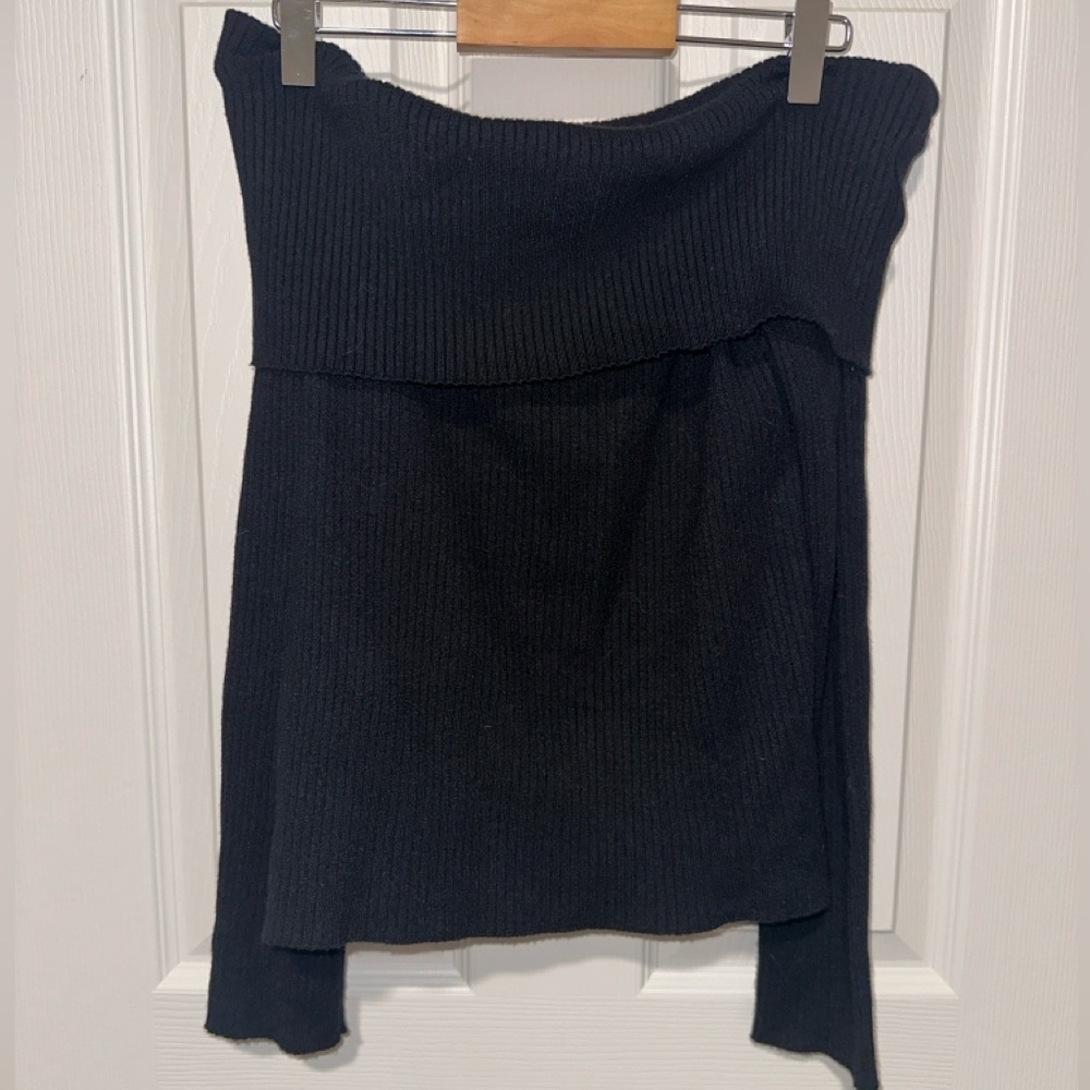 Rib-knit Off-the-shoulder Top